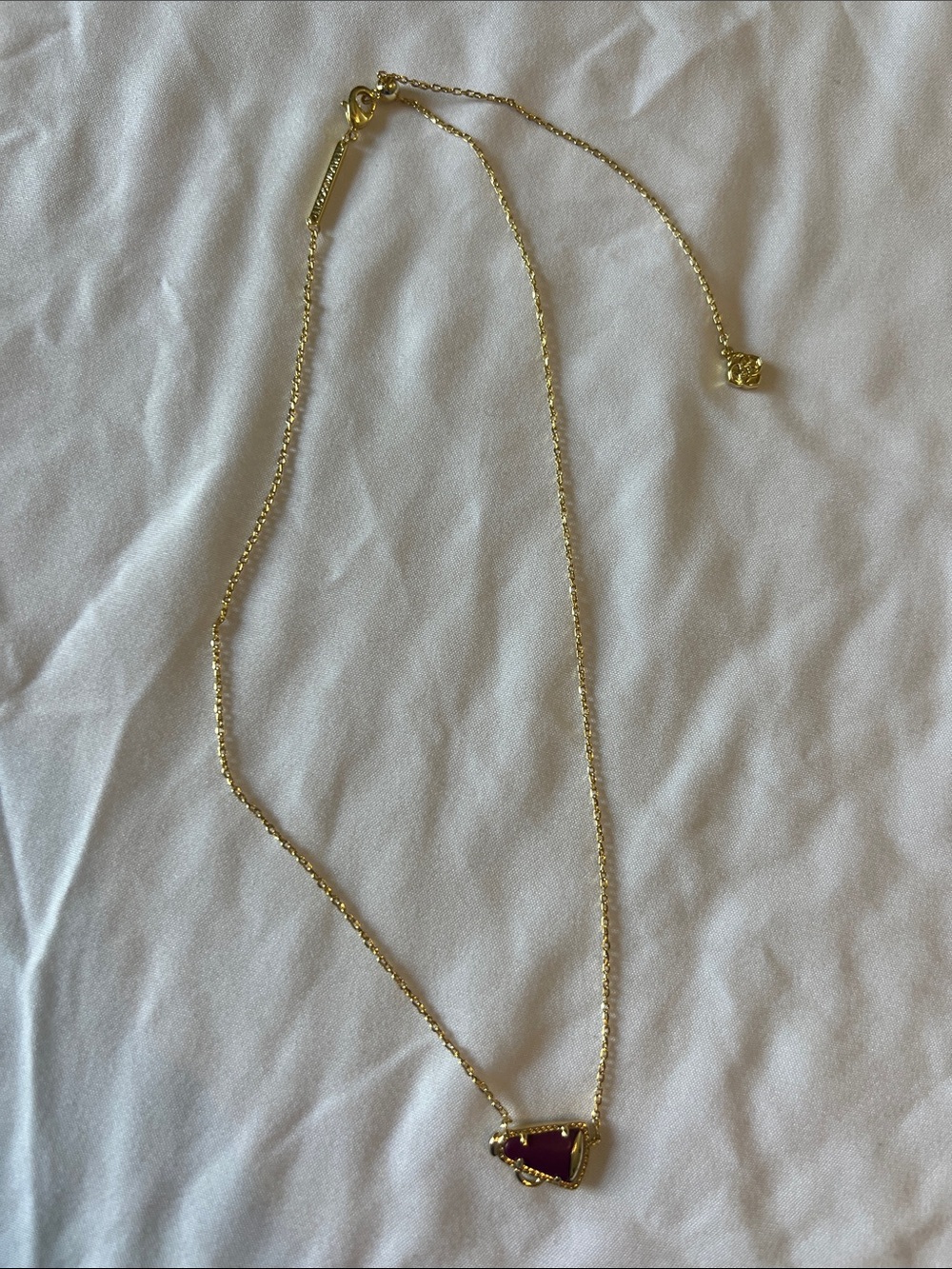 Authentic custom made Kendra Scott cheer necklace (Maroon)